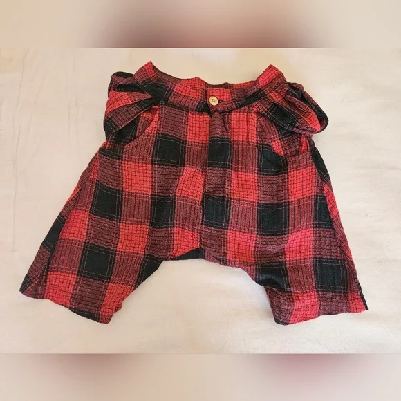 Kids Checked Fake Two Plaid Shirt Pants unisex JFORJUNIOR - Picture 2 of 14